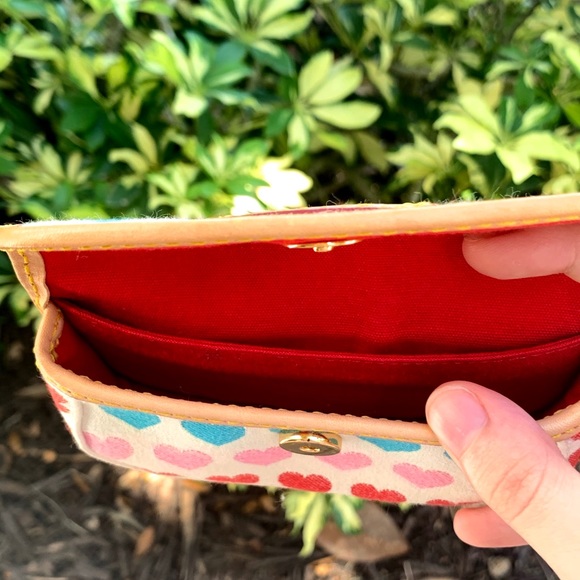 Dooney and Bourke wallet/coin purse with hearts - Picture 2 of 7